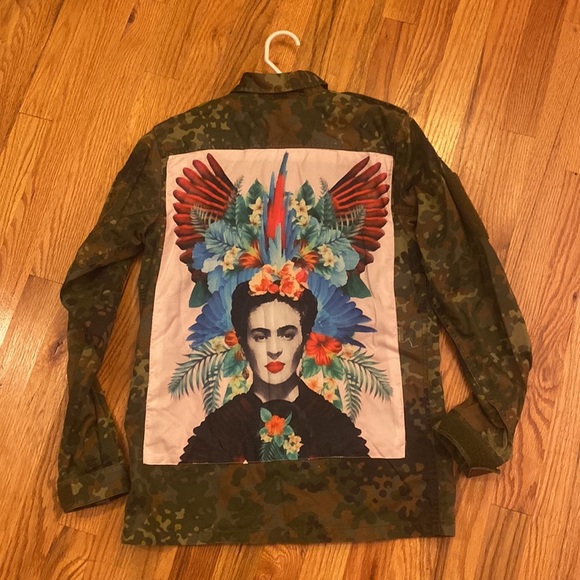 Frida Kahlo Army print jacket from Madrid - Picture 2 of 3